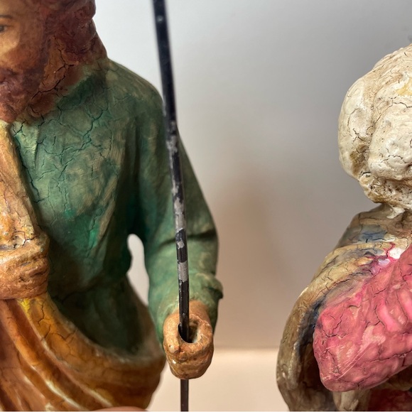 Department 56 Renaissance Nativity  Set 2 Pieces ~10” As Is! Please Read - Picture 14 of 16